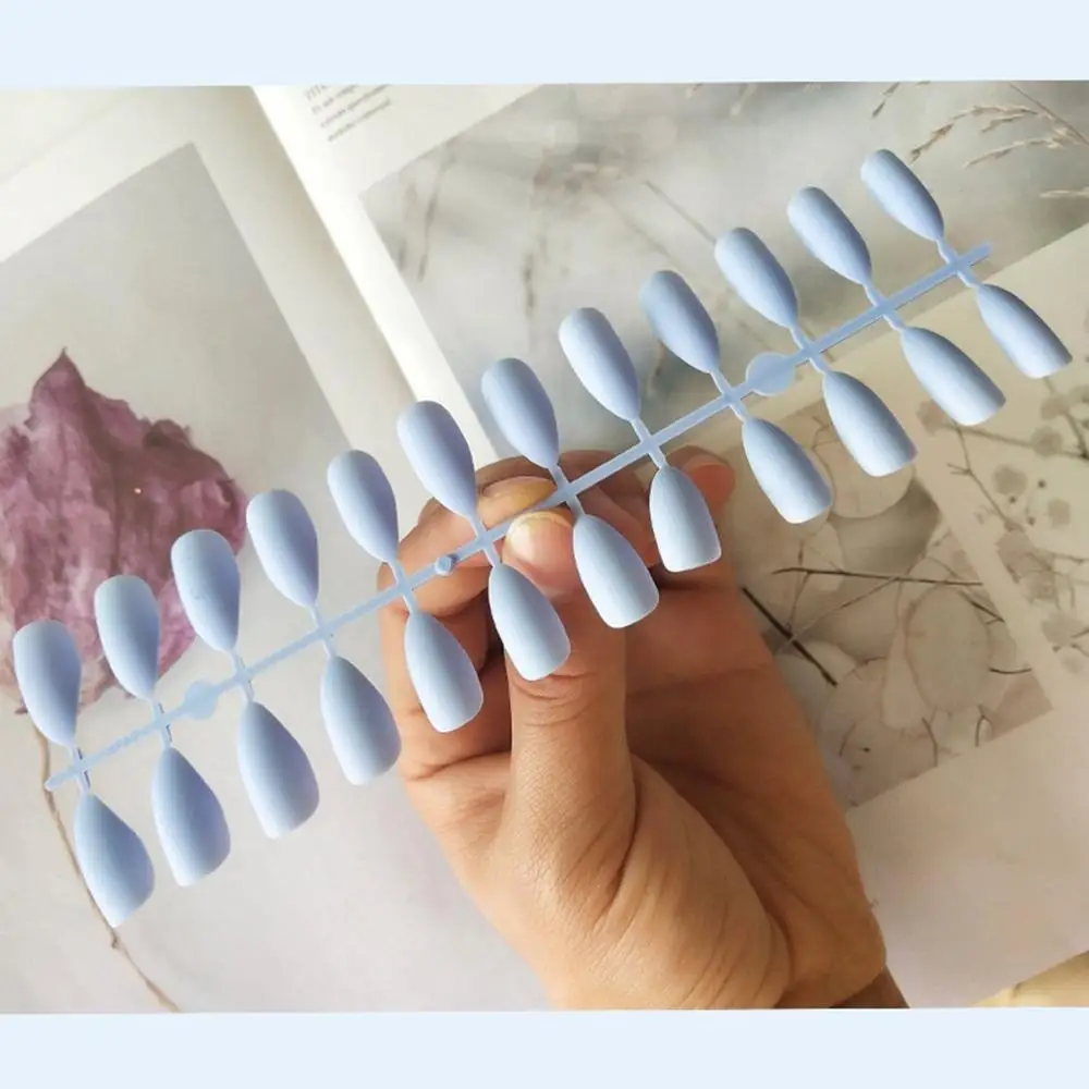 Накладные ногти для женщин украшения дизайна ногтей 24 шт. накладные одноцветные