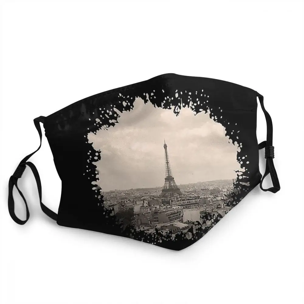 

Paris City The Eiffel Tower Men Women Reusable Face Mask Anti Haze Anti Dust Protection Cover Respirator Mouth Muffle