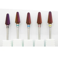 easy nail purple carbide nail drill bits 332 tornado carbide bit milling cutters for manicure pedicure nails accessories tools