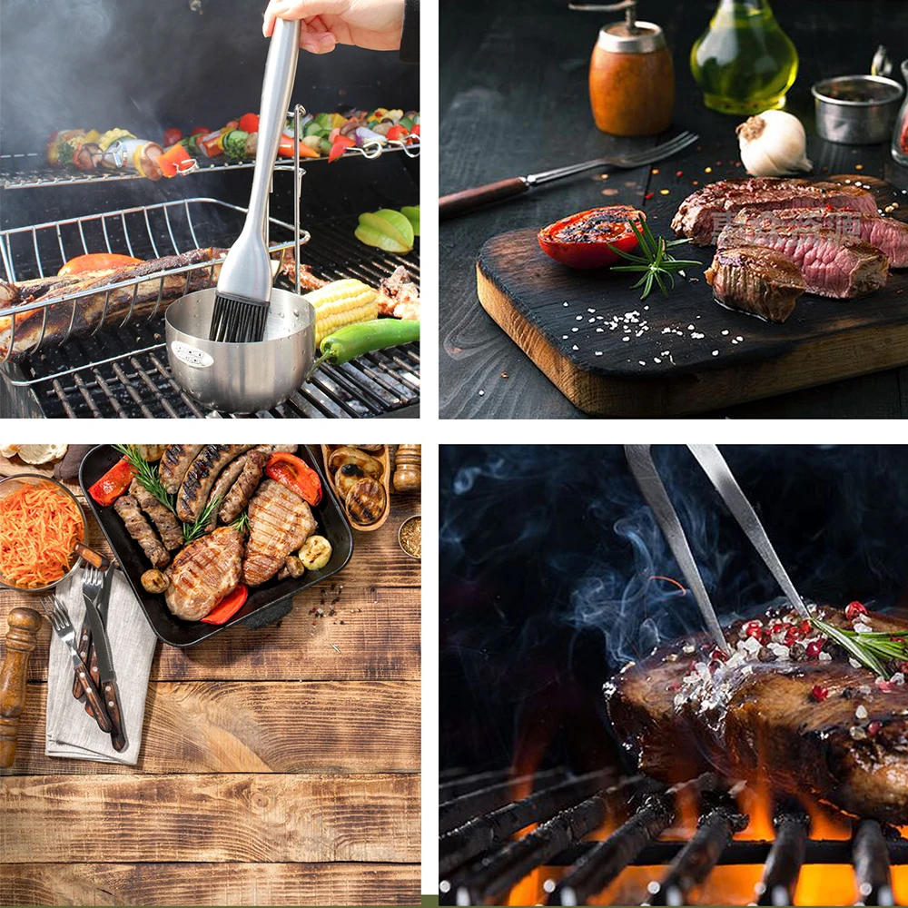 5 шт./компл. уличная посуда для барбекю фартук гриля перчатка Вилка Лопата зажим Гриль Инструменты набор