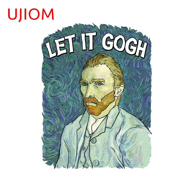 UJIOM Let It Gogh graphic для художников и фанатов Винсента Ван Гога наклейка для украшения дома Наклейка для украшения стен ПВХ обои