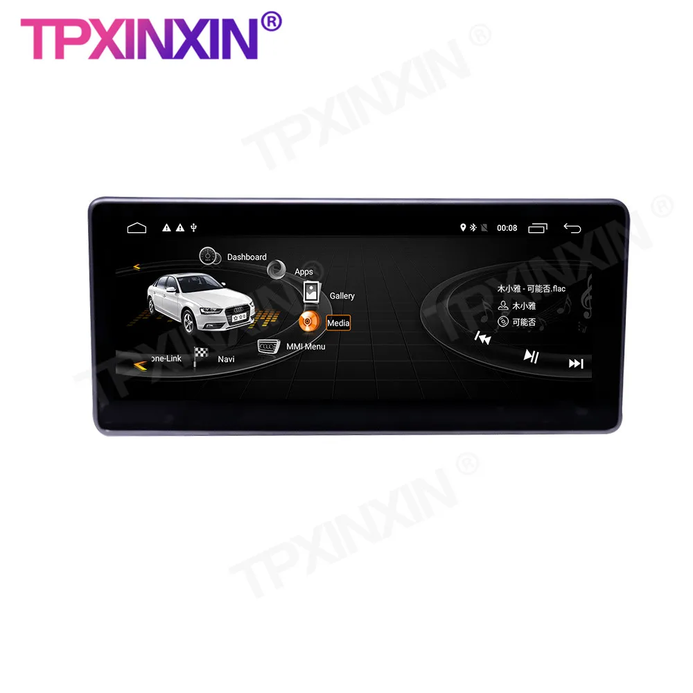 저렴한 무선 카플레이 자동차 멀티미디어 플레이어 테슬라 헤드 유닛 오디오 라디오 내비게이션, 아우디 A4 A4L 2017-2019 8 + 128G 안드로이드 10.0 GPS