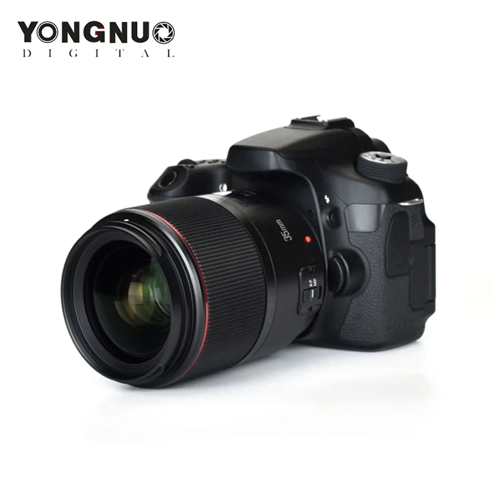 Широкоугольный объектив YONGNUO YN35mm F1.4 линзы в полной оправе для цифровых