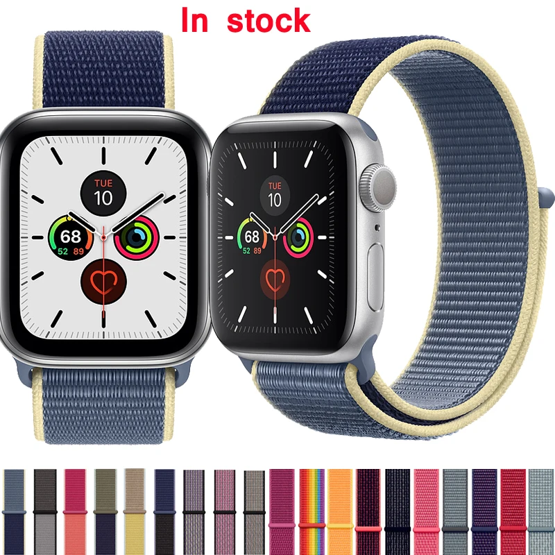Ремешок для Apple Watch 42 мм 38 мм 5 4 3 correa iwatch 44 мм 40 мм спортивный браслет-петля Apple watch 5 4 аксессуары 5/3/2