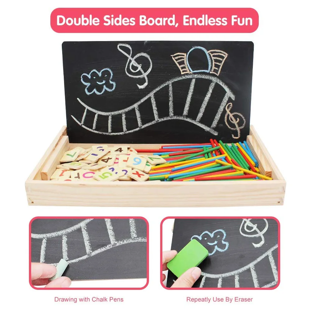 

Children Wooden Montessori Board Toy Math Learning Box Whiteboard Mathematical Early Learning Educational Toys Kids Baby Gift