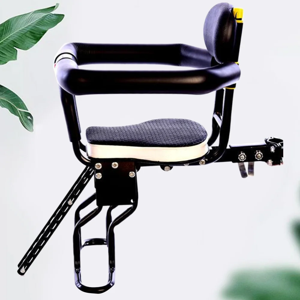 

1Pc Child Bike Seat Baby Safety Seat Bike Front Safety Chair Mountain Bike Road Bike Accessories (Black)