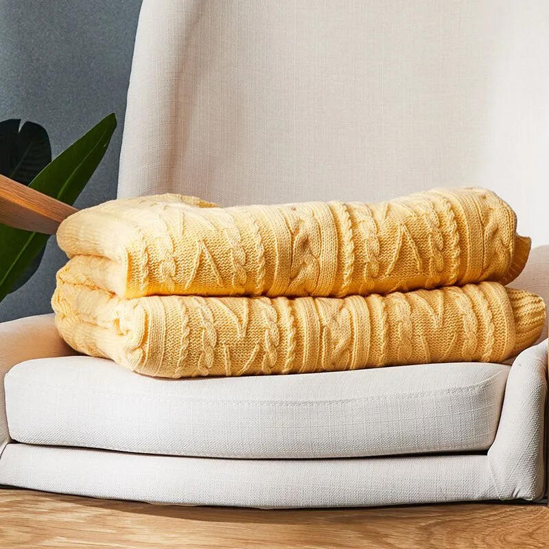 

Autumn Blankets Beds Cover Soft Throw Blanket Bedspread Bedding Knitted Blanket Winter Comfy Sleeping Bedspreads 130x160