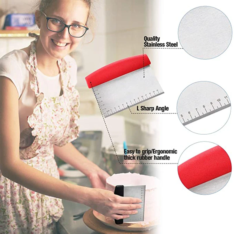 Скребок для теста из нержавеющей стали резак скребок выпечки измельчитель с