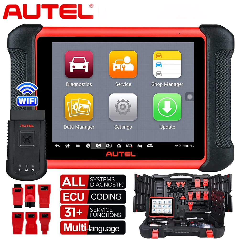 

Autel Maxisys MK906BT ECU программирование OE уровень 30 + услуги Профессиональный сканер, автомобильный диагностический инструмент OBD2 OBD двунаправленн...