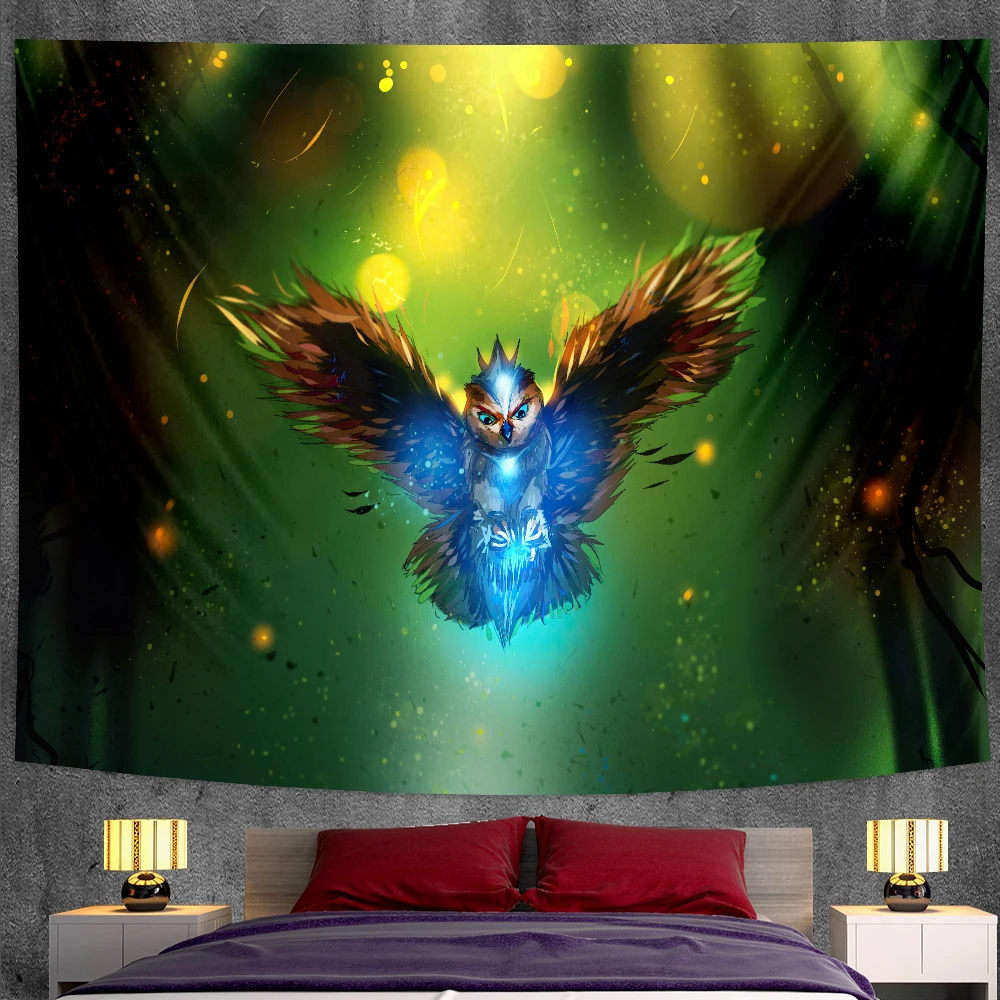 Психоделическая сцена Животное Искусство Гобелен Мандала гобелен хиппи Богемия