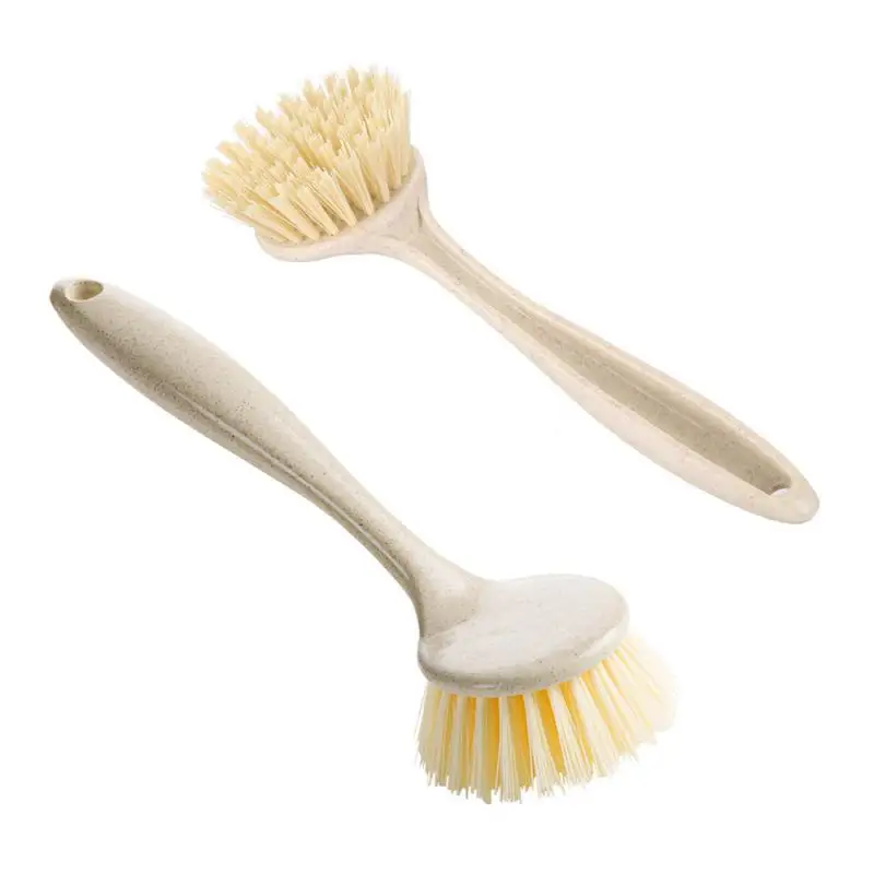 

Kitchen Cleaning Brush Pot Cleaner Long Handle Dish Bowl Pot Washing Brush Wheat Straw Fiber Brush Home Kitchen Cleaning Tools