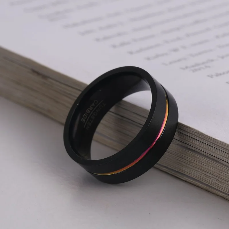 

New Hot Men's Fashion Stainless Steel Ring High Quality Titanium Steel Party Jewelry Anniversary Gift