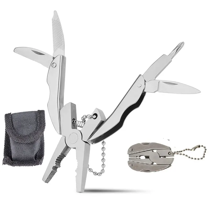 

Portable Hand Tool Multitool Pliers Knife Screwdriver Keychain Mini Multi Tool Outdoor