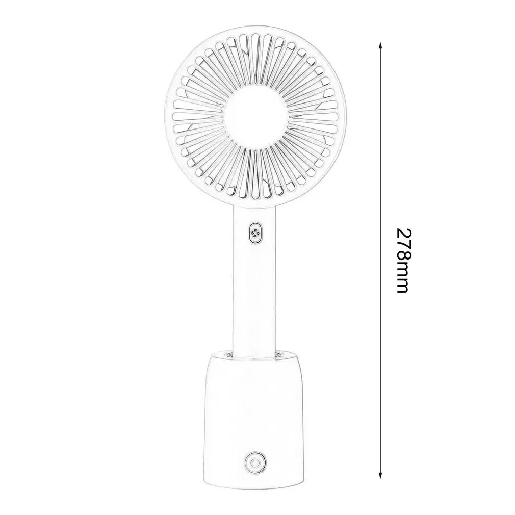 

USB Rechargeable Summer Desktop Cooling Fan Revolving Base Cooling Fan Mini Handheld Fan Portable Car Home Office School