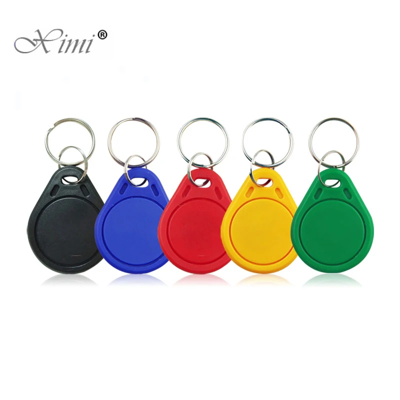 

50Pcs Read Only EM4100 125khz ID Badge Keyfob RFID Tag Tags llavero Porta Chave Card Key Fob Token Ring Proximity Chip