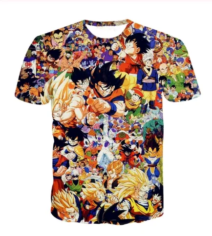 LISCN Летняя мода Мужская Женская толстовка 3D принт аниме Dragon Ball Wukong футболка