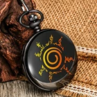 Карманные часы с изображением японского аниме, мужские кварцевые цифровые часы, циферблат, портативная подвеска, ожерелье из сплава, подарок на день рождения для сына