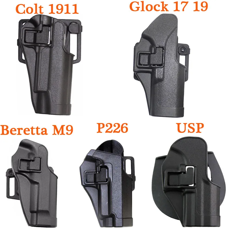 Тактический Пистолет Кобура сумка чехол для Glock 17 19 Beretta M9 Кольт 1911 Sig Sauer P226 USP Airsoft кобура для пистолета принадлежности для охоты