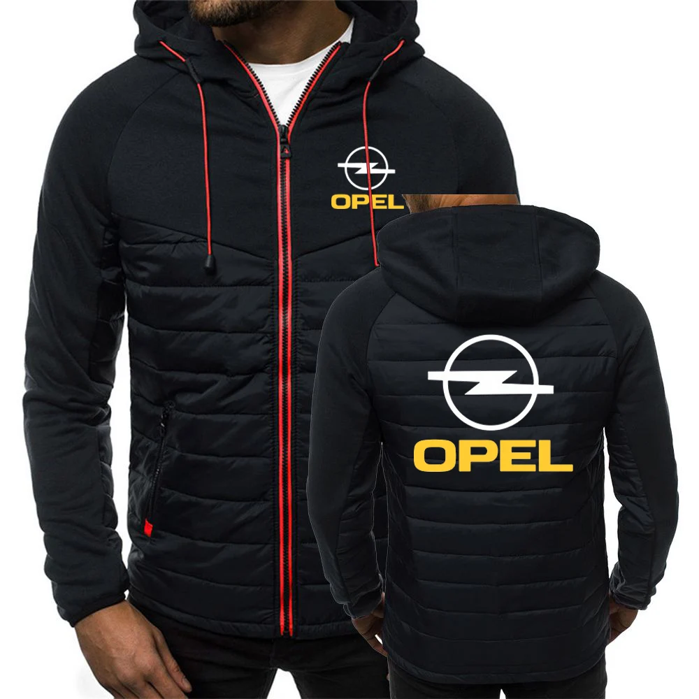 

2021 New OPEL Spring Autumn Comfortable Men Hoodies Fashion Print Coat Male Casual 7 Color Padded jackets Sport Zipper Tops