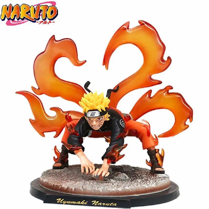 

20cm PVC Anime Naruto Action Figure Kyuubi StatueShippuden Uzumaki Naruto Kurama Collectible Model Figurine Toy for Child Gifts