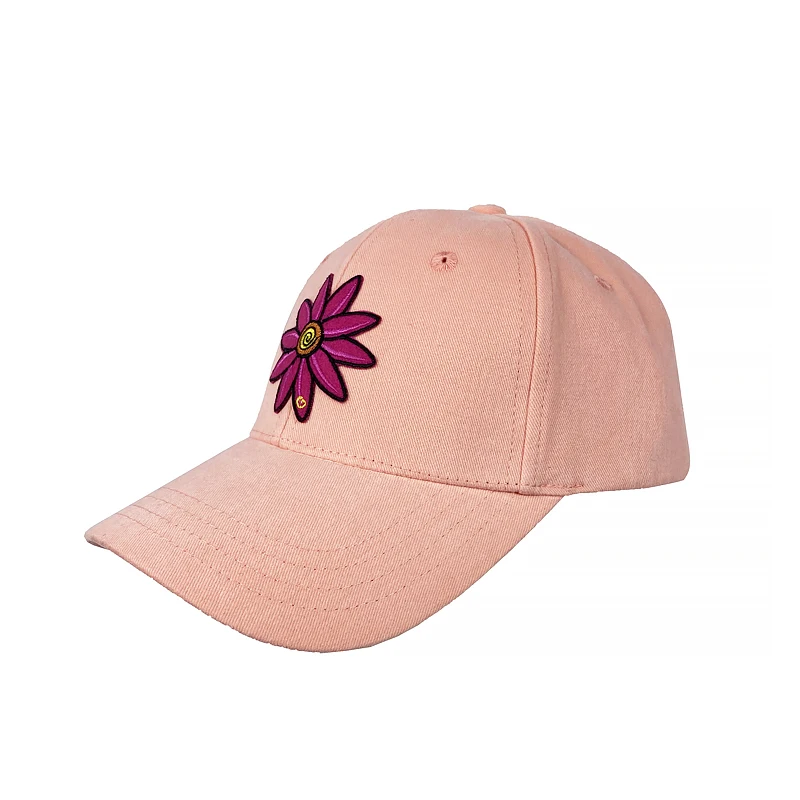 

Fashion Embroidered Flower Cotton Cap Women Sun Visor Hard Top Baseball Cap Peaked Cap Adjustable