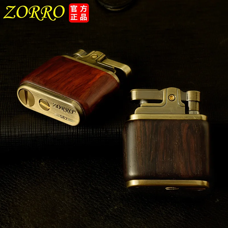 Zorro керосиновая Зажигалка из чистой меди. Отжим для деревянной оболочки ручной