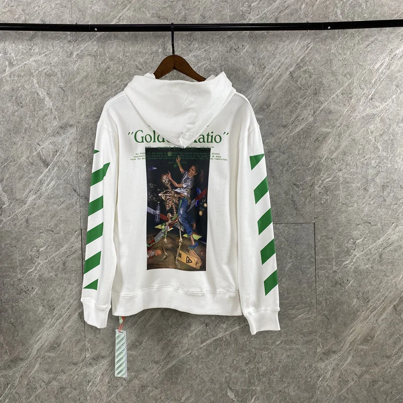 

Chao brand ow skeleton beauty Pure Cotton Hooded pure cotton sweater for men and women