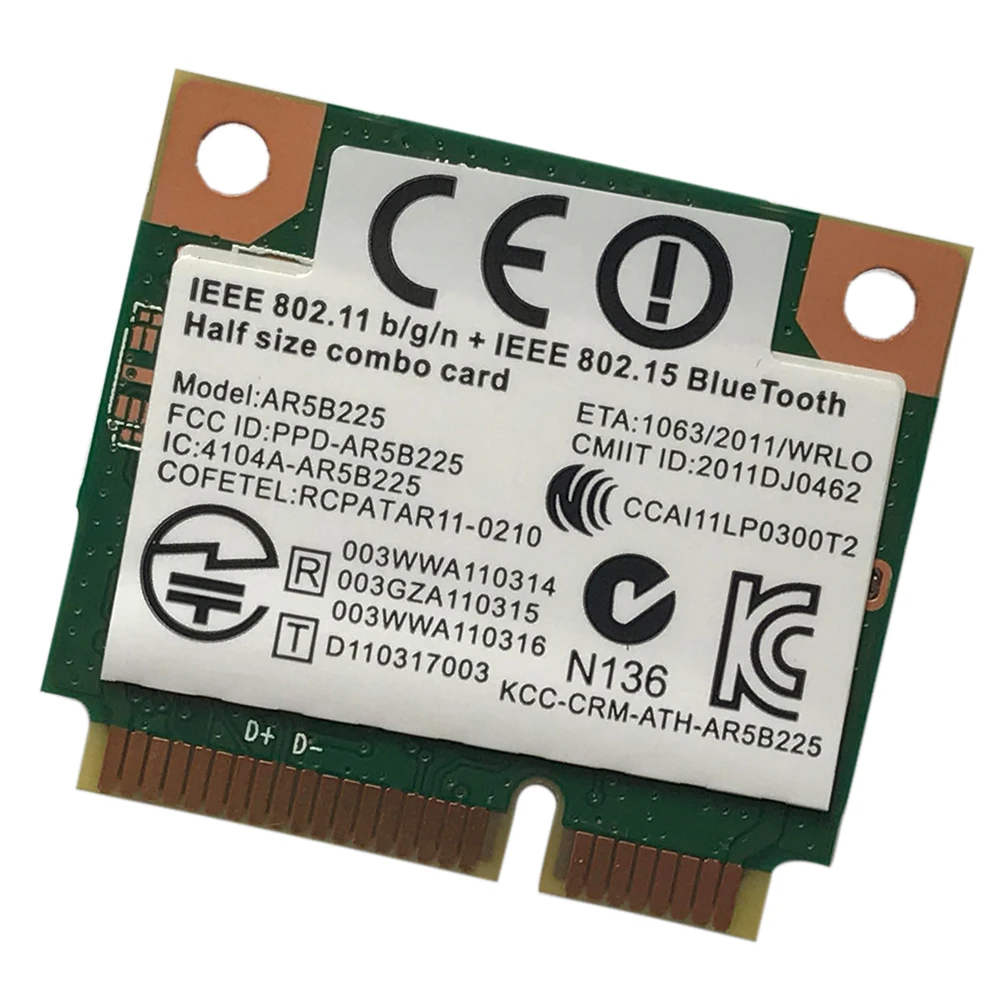 Компьютерная сетевая карта 300M PCI E адаптер для ноутбука AR5B225 Беспроводные