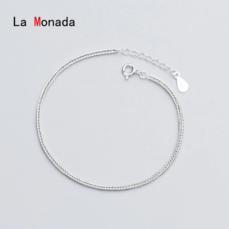 

Женский минималистичный браслет-цепочка La Monada, из серебра 925 пробы, серебряные аксессуары 925 пробы, Изящные Ювелирные украшения