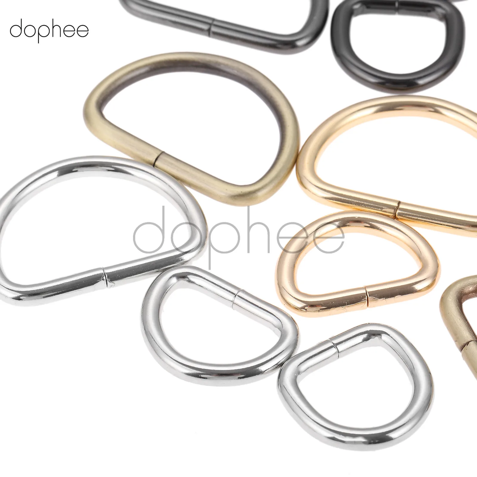 Dophee 10 шт. d-кольца 20 мм 25 мм 38 мм лямки мешки для обвязки аксессуары для одежды Розничная не сварочный Металл плоское кольцо ди