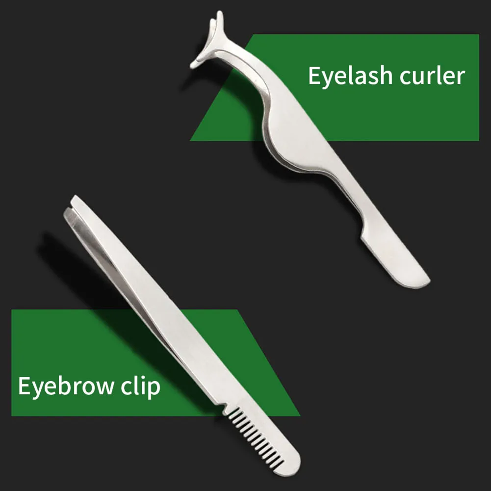 Corrosion Resistance Eyelash Anti Static Accessories Professional Stainless Steel Tweezer Set Curved Portable Tool Multifunction | Красота и