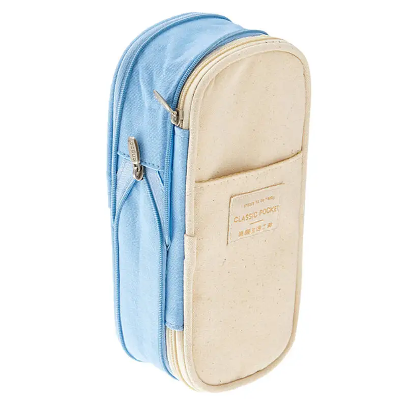 Холщовый чехол для ручек большой вместимости многофункциональный карандашей на