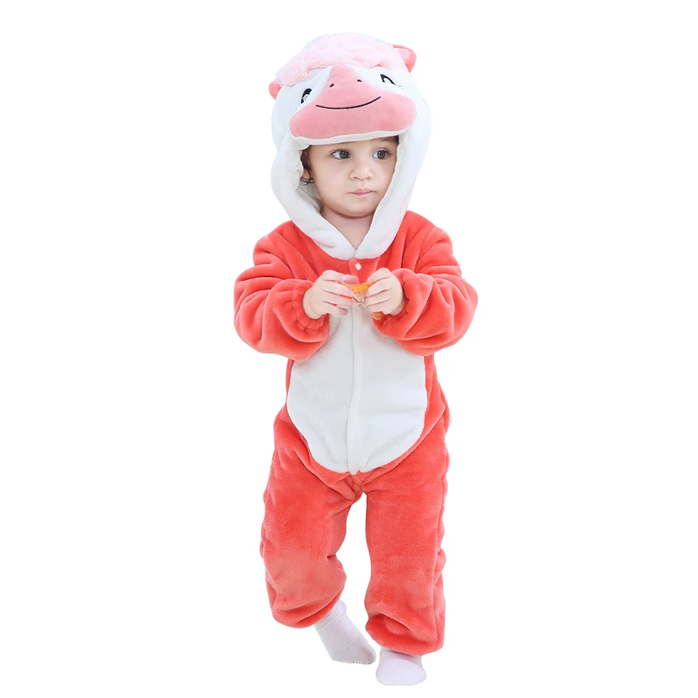 Red unicorn Комбинезон для новорожденных; комбинезон для маленьких мальчиков и девочек; одежда для малышей; пижамы для младенцев; зимняя одежда для малышей; комбинезон костюмы для малышей - Цвет: Red unicorn