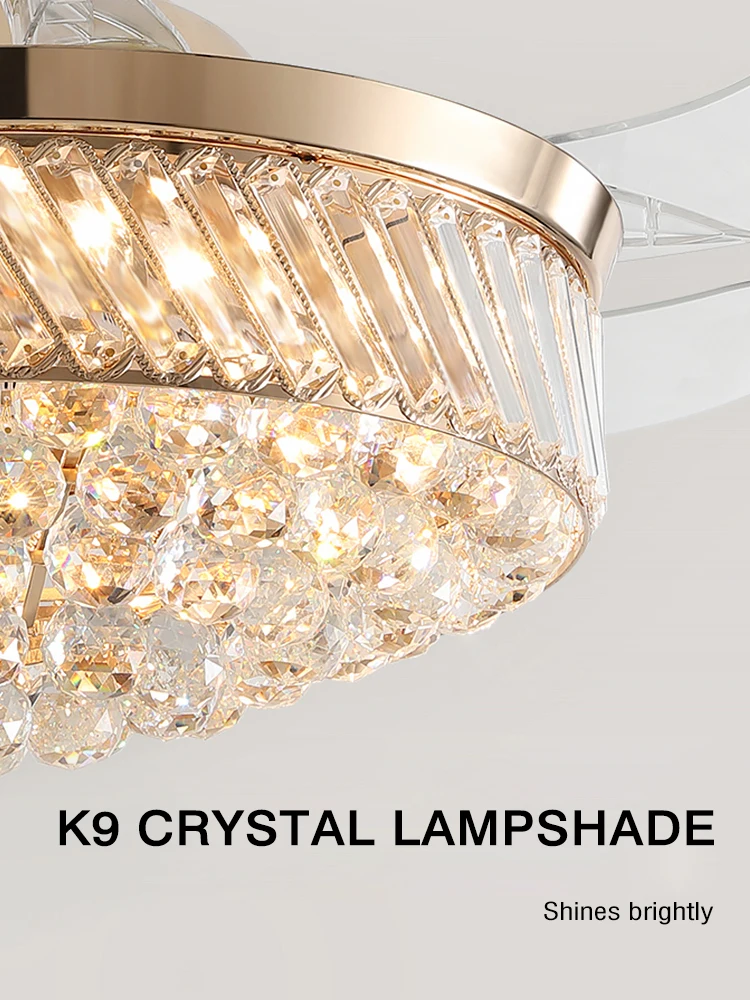 MOONSHADOW потолочный вентилятор светильник современный кристалл Роскошные