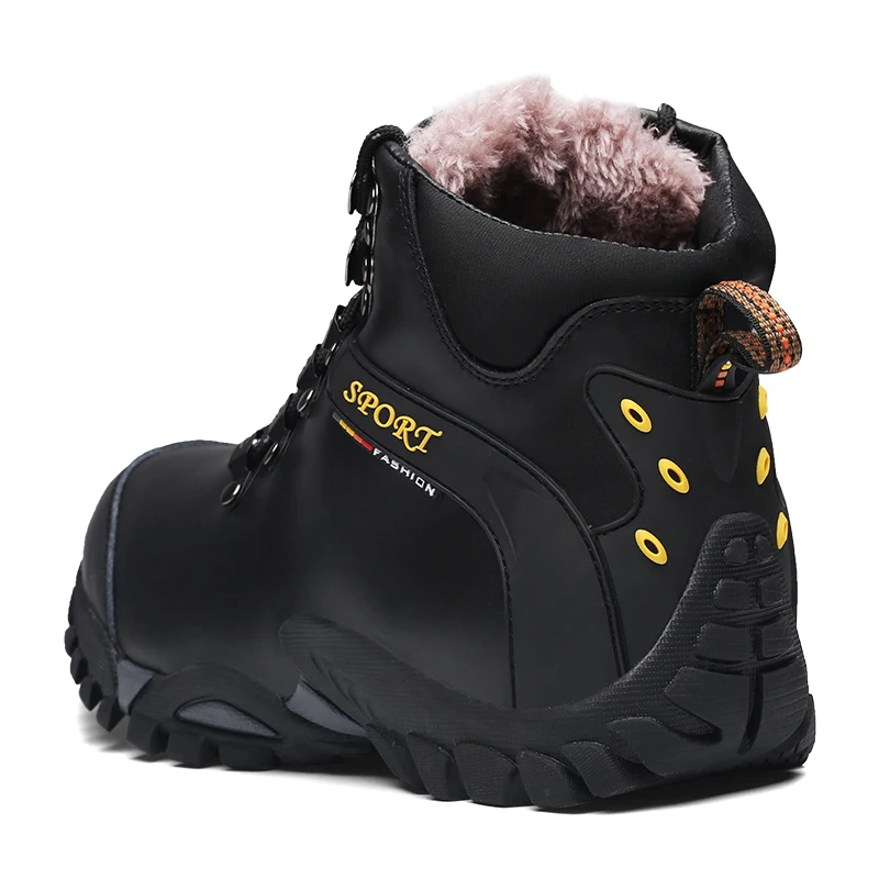 Men Boots Winter Men Shoes New Lace Up Warm Fur Flock Male Sneakers Winter Ankle Boots Men Winter Boots New