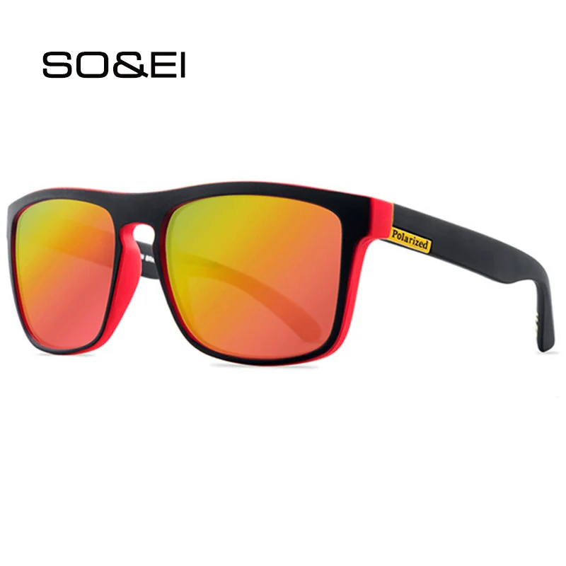 SO & EI модные поляризационные солнцезащитные очки фирменные дизайнерские мужские