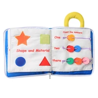 montessori baby toys cloth book color shape time cognition infant life skill training early educational soft books for children