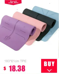Расширяющийся нескользящий TPE коврик для йоги, коврик для фитнеса, Esterilla, Йога, Пилатес, танцевальная гимнастика, коврик для начинающих с ковриком для йоги, сумка и ремень