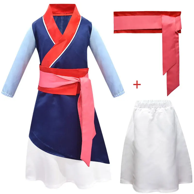 Новинка 2020 мультяшное платье-сюрприз для девочки мультяшного мулана костюм