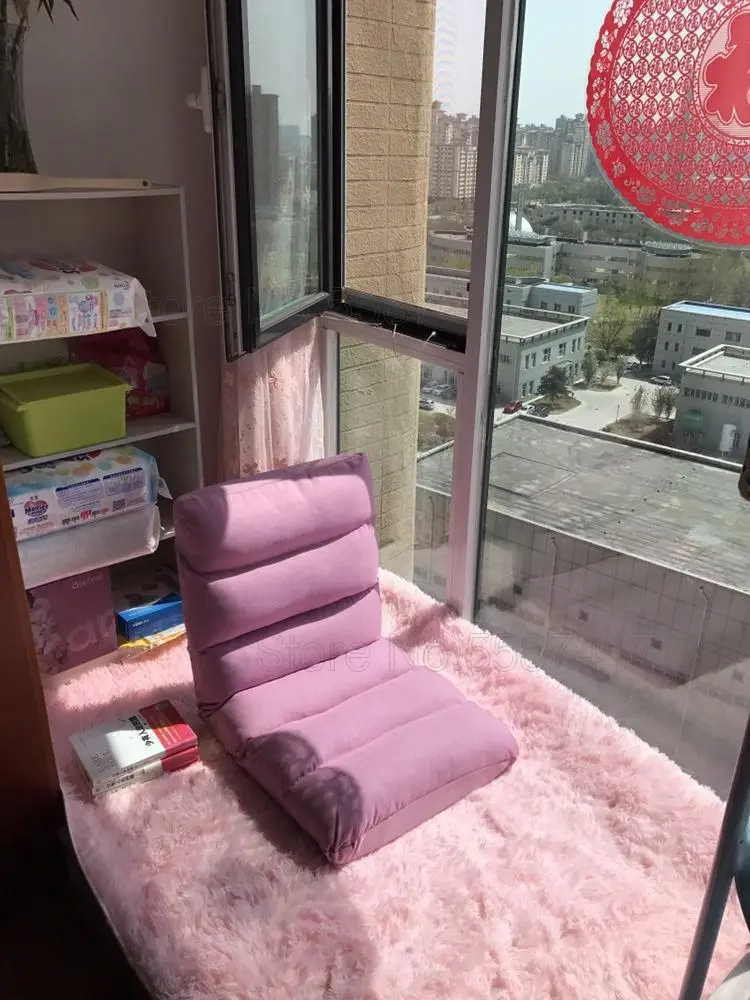 Lazy Couch Tatami Bed Folding Backrest Single Bedroom Small Above Ground Room Balcony Net Red Chair |