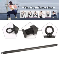 pilates bar fitness portable exercise stick black metal yoga exercise pilates bar puller for weight training muscle toning
