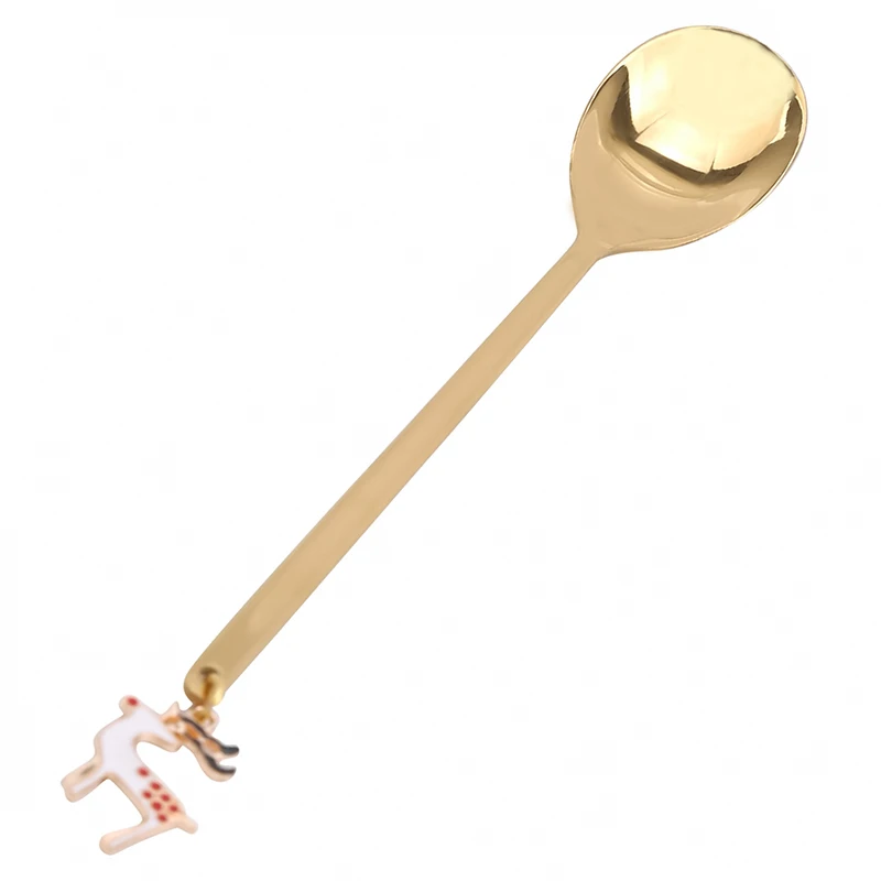 

Creative Spoon Christmas Shape Stainless Steel Coffee Spoon Dessert Spoon Ice Christmas Tree Elk Tea Tiny Stirring Spoons