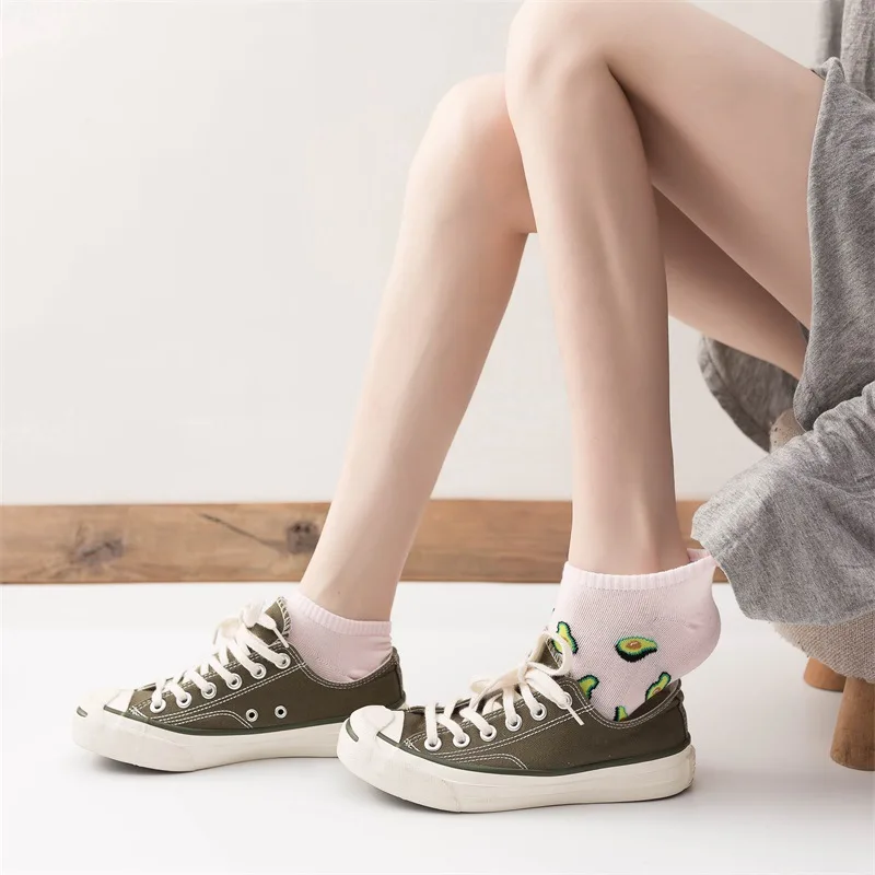 1 пара летние короткие носки с принтом фруктов|Носки| |