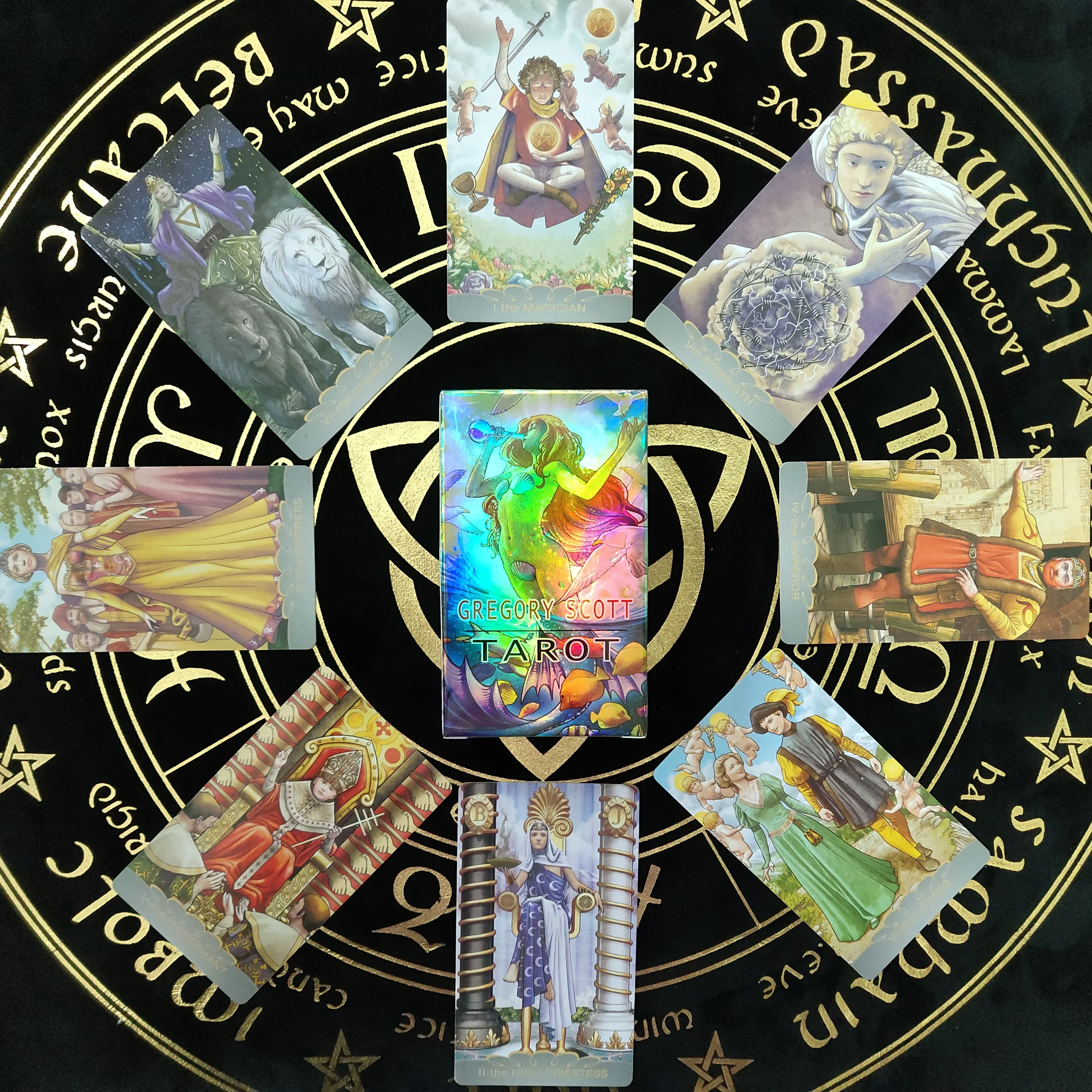 

High Quality Gregory Scott Tarot Cards Full English For Guidance Divination Fate Tarot Deck Board Games For Friends Party78 Pcs