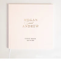 personalized mr and mrs names wedding guest book rosegold guestbook foil engagement guest sign in little carabao studio