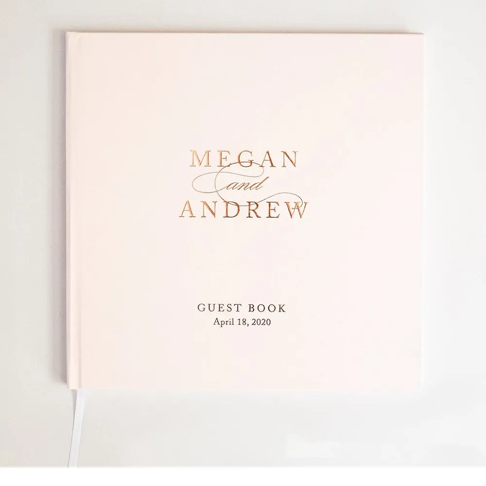 Индивидуальные имена мистер и миссис Свадебная Гостевая книга гостевая rosegold