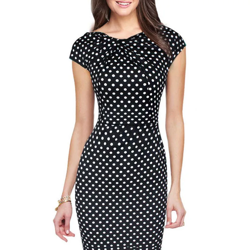 Женское облегающее платье карандаш коктейль с коротким рукавом Вечерние платья