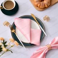 1pcs 20x20square satin table napkins soft handkerchief romantic wedding banquet table cloth dinner decoration custom napkins
