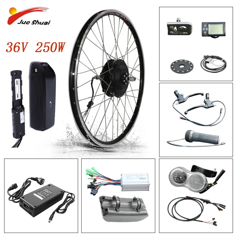 

36V 250W, фара для электровелосипеда в Conversion Kit с 12ah литиевая Батарея бесщеточный передняя/Задняя Ступица мотор для центрального движения колес...