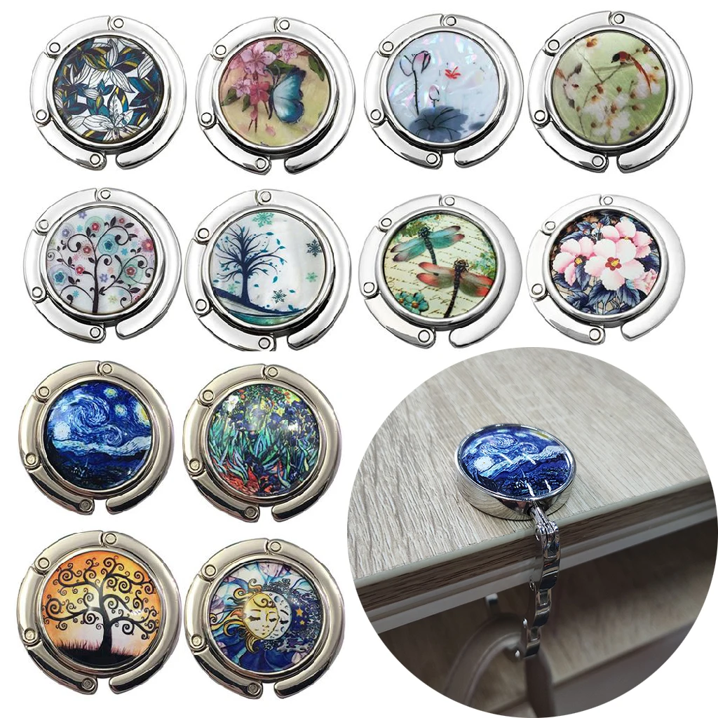 1 шт. портативная складная сумка с крюком вешалка сумочка держатели складной